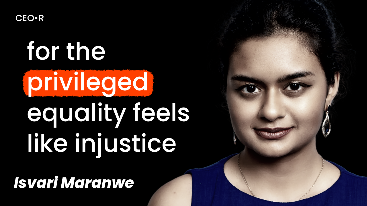 Isvari Maranwe: How the privileged see equality as injustice